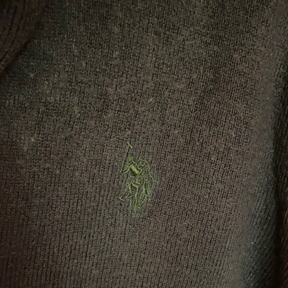U.S. Polo Assn. Men's Navy Zip-Up Sweater - Picture 3 of 5